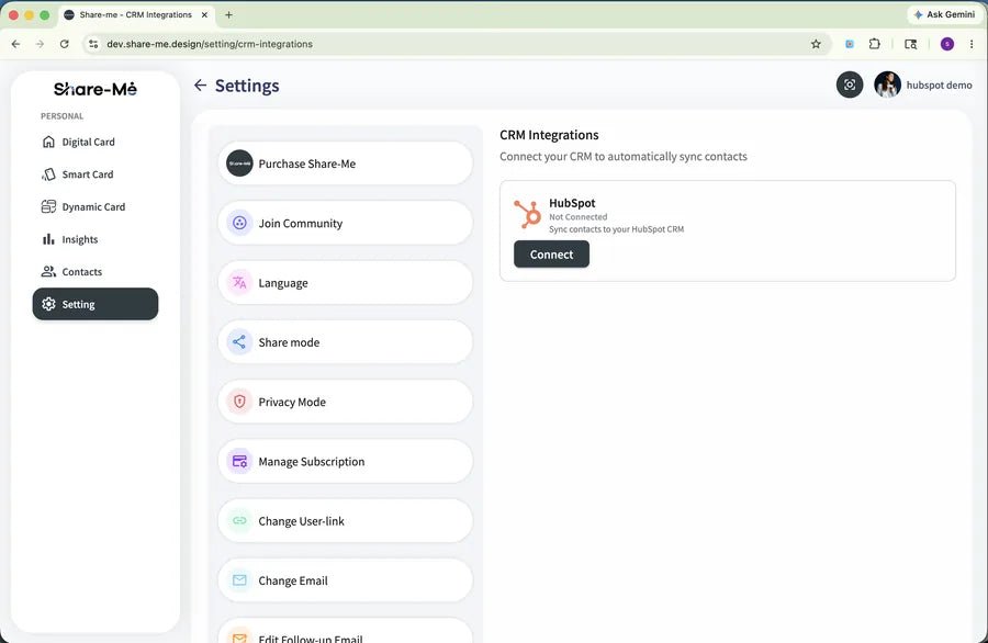 CRM 連携を開く